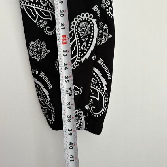 NWT Supply & Demand Black and White‎ Paisley Spray Jogger Sweatpant Men's XS - Picture 11 of 11